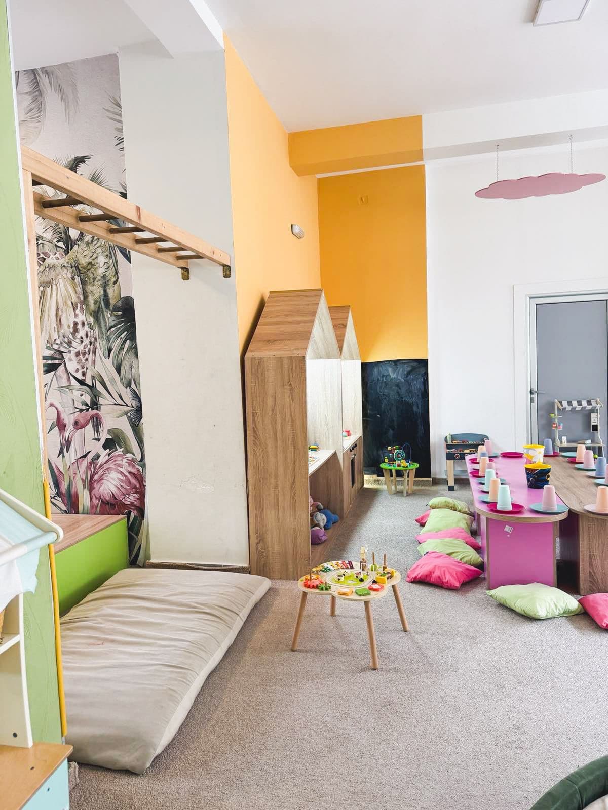 Kids playing in the playroom