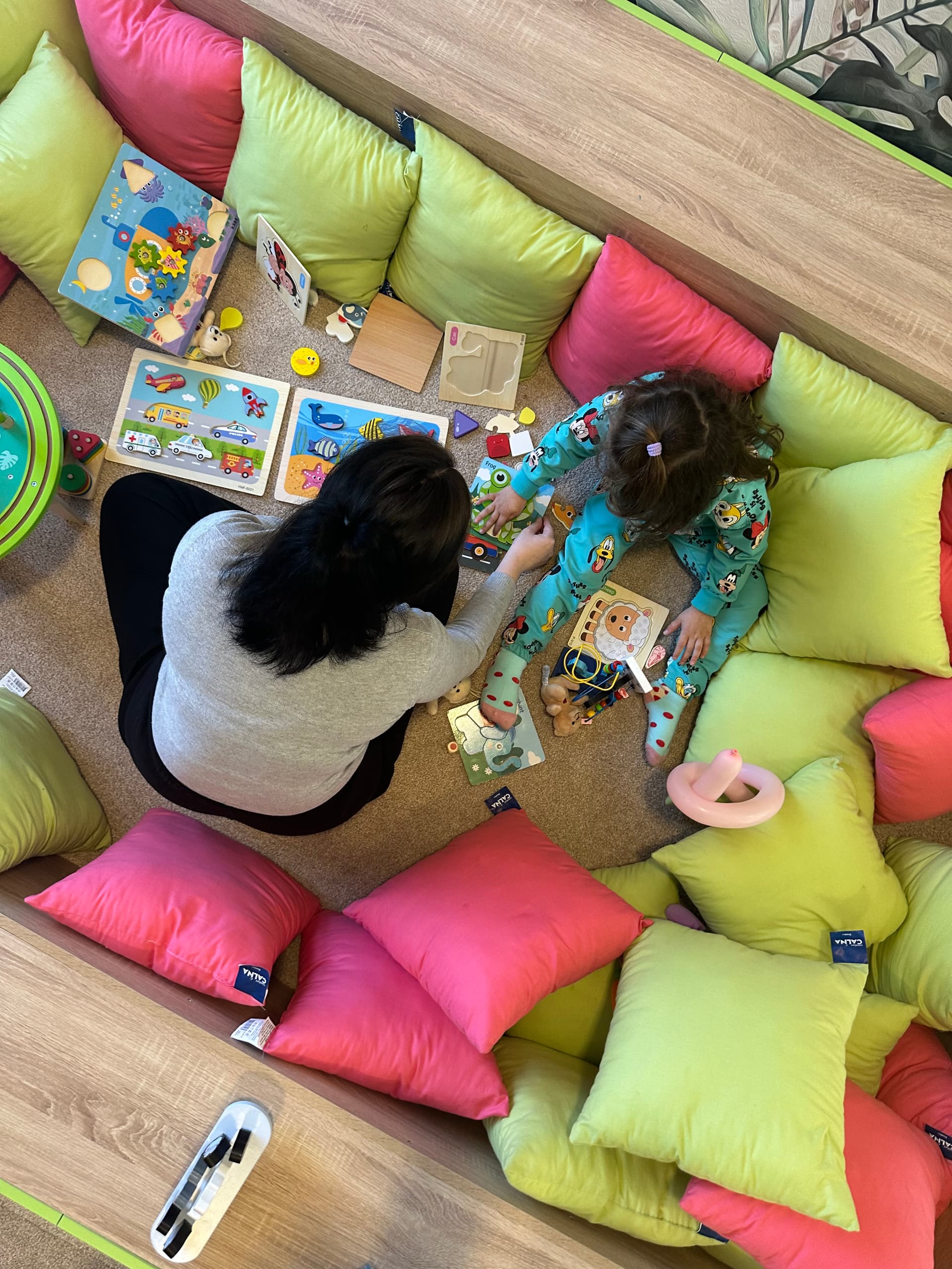 Kids playing in the playroom