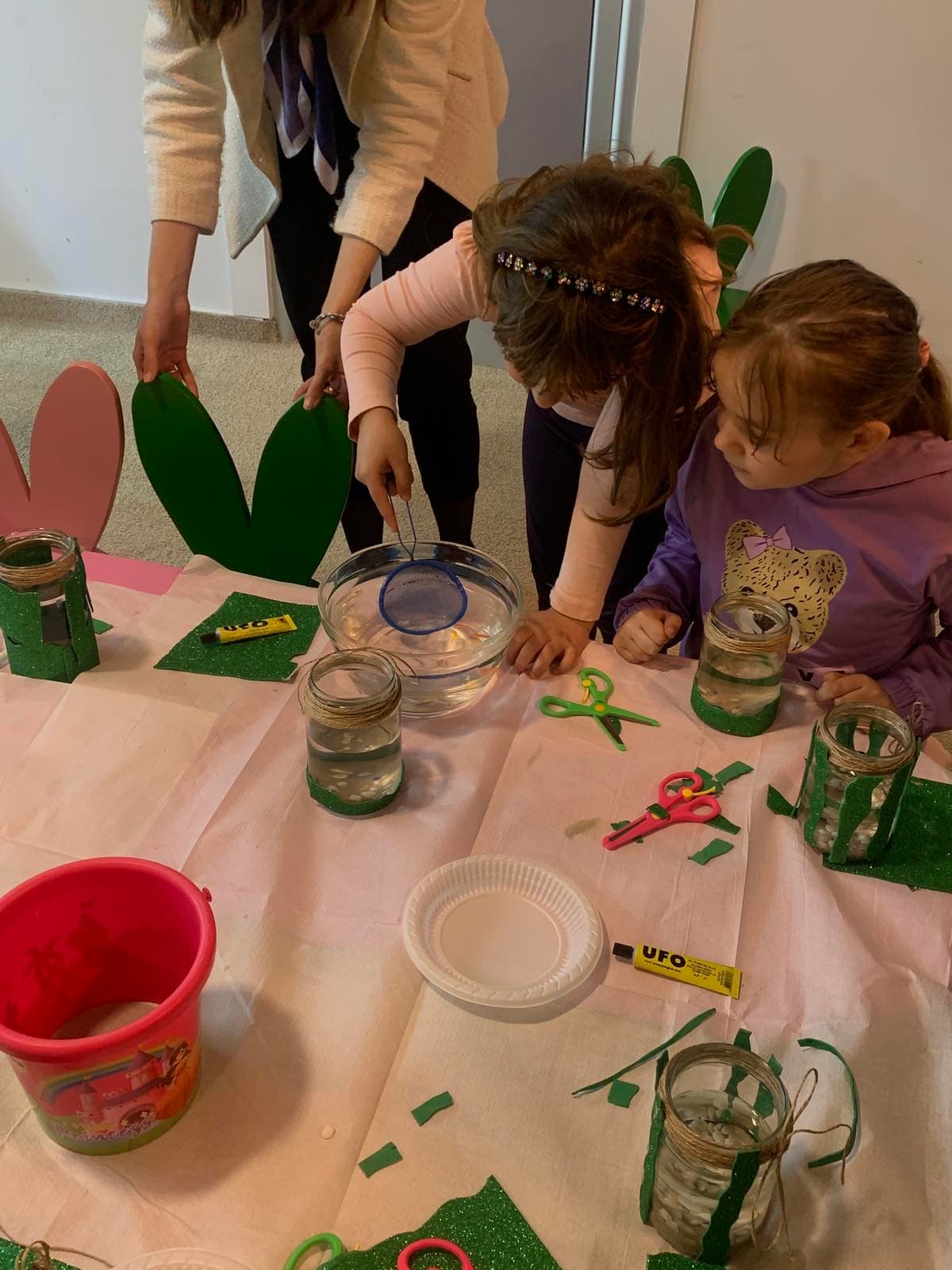 Kids playing in the playroom